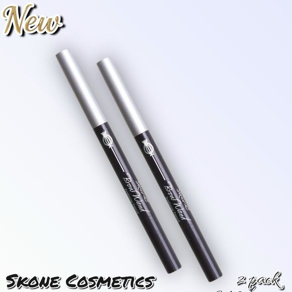 New 2 Pack Skone Cosmetics Eyebrow Brow Wand Pencil Makeup - Chocolate - Picture 1 of 8